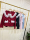 Ladies Aesthetic Frill Lace Border Winter Cardigan